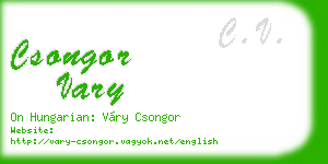 csongor vary business card