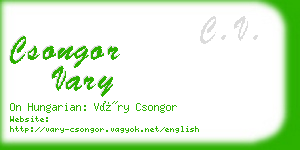 csongor vary business card